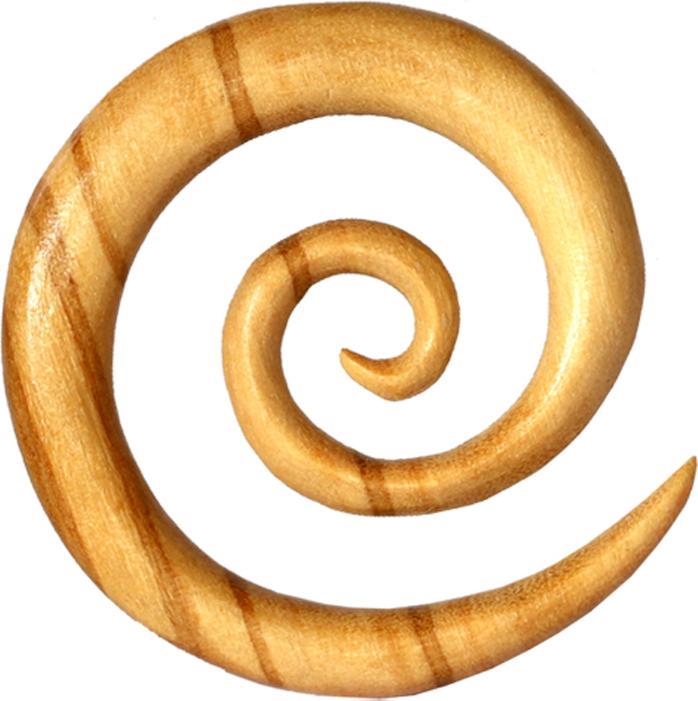 Star Piercing Dehnspirale super aus Olivenholz (ohne Messing, Organisch)