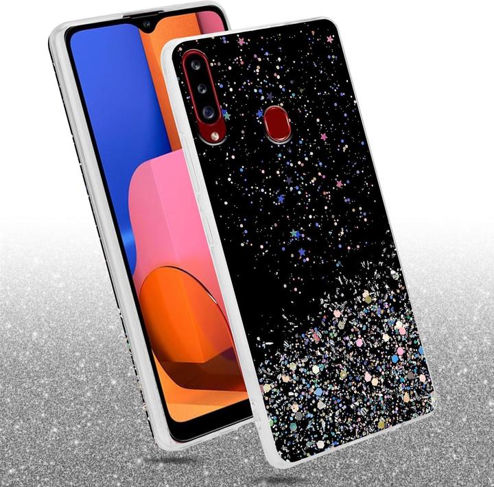 Image du produit Cadorabo Couverture TPU paillettes scintillantes (Samsung Galaxy A20s)