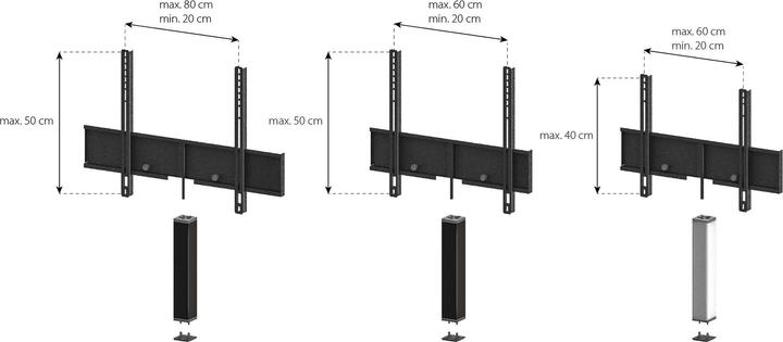 Image du produit Sonorous ST-ADP-SLV-5080 Support TV pour Starline & Studio-Line