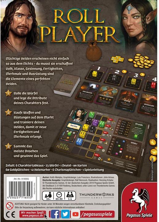 Produktbild Pegasus Kennerspiel Roll Player (Deutsch)
