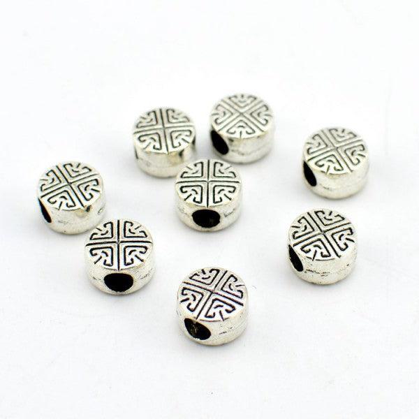 Hermex China glückssymbol Bead Perle - Silbrig (Zink-Legierung)