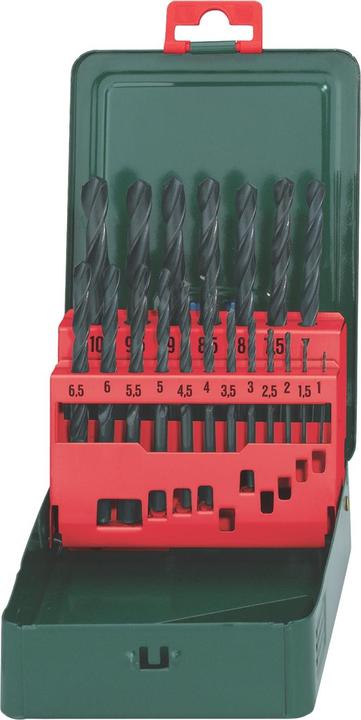 Metabo HSS-R Bohrer-Aufbewahrungskoffer "SP" (6 mm, 1 mm, 6.5 mm, 5.5 mm, 10 mm, 1.5 mm, 7 mm, 3 mm, 5 mm, 8.5 mm, 8 mm, 2.5 mm, 9 mm, 3.5 mm, 4.5 mm, 2 mm, 7.5 mm, 9.5 mm, 4 mm)