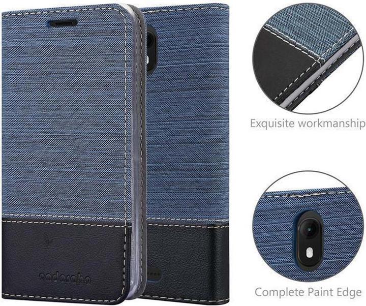Produktbild Cadorabo Book Jeans Optik Cover (Wiko View Go)