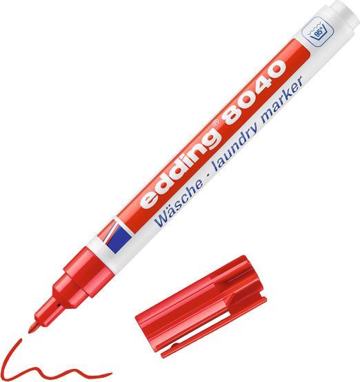 Actual product image Edding Laundry marker (Red, White, 1 mm, 1 x)