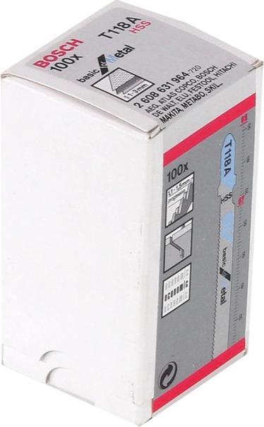 Produktbild Bosch Professional Zubehör Stichsägeblatt T 118 A Basic for Metal, 100er-Pack