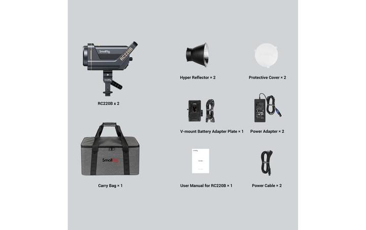 Image du produit SmallRig Kit d'éclairage permanent RC 220B 2 COB (Lumière vidéo)