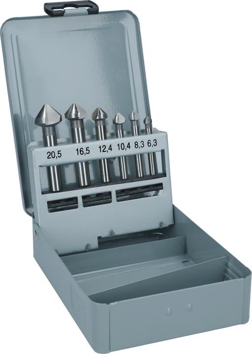 Produktbild Bosch Professional Zubehör PRO Soft Metal HSS Kegelsenker-Set, 6-tlg. (6.3 mm, 8.3 mm, 10.4 mm, 12.4 mm, 16.5 mm, 20.5 mm)