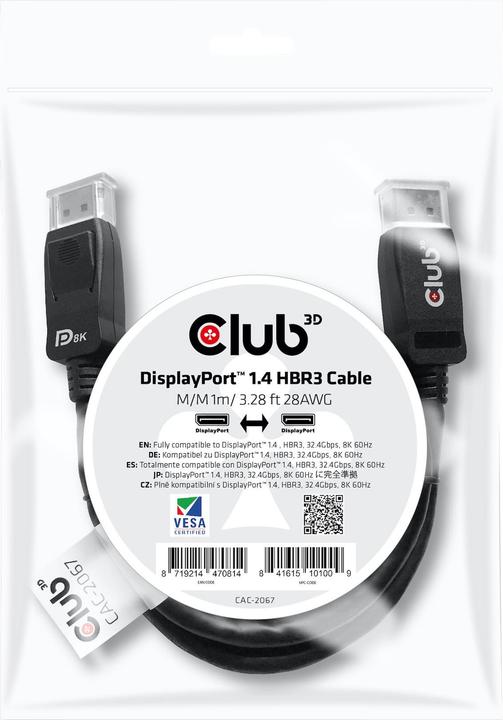 Actual product image Club 3D DisplayPort — DisplayPort (1 m, DisplayPort)