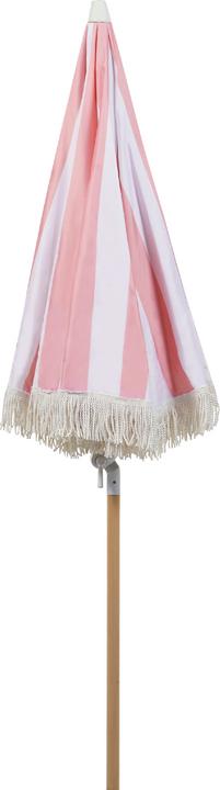 Actual product image Beliani Parasol ⌀ 150 cm pink / white with valance MONDELLO (1.50 m)