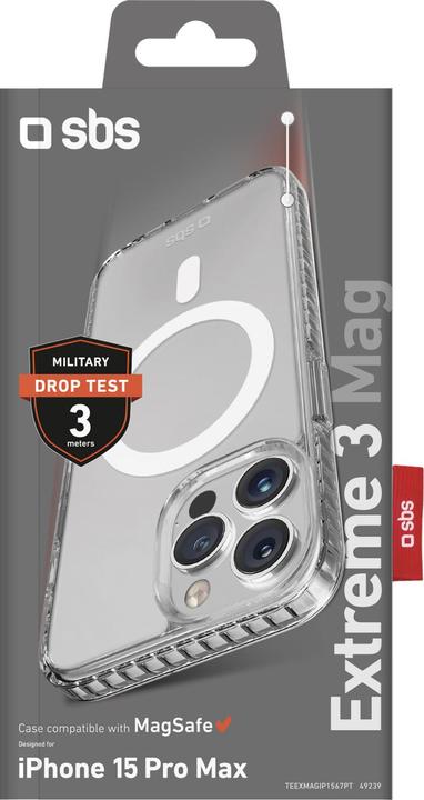 Immagine prodotto SBS Extreme 3 Mag Cover iPhone 15 Pro Max trasp. (Apple iPhone 15 Pro Max)