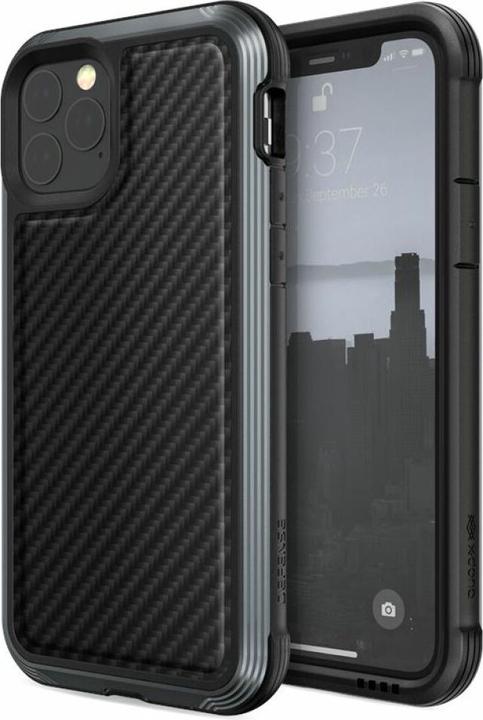 Immagine prodotto X-Doria Defense Lux - Custodia in alluminio per iPhone 11 Pro (test di caduta da 3 metri) (fibra di (Apple iPhone 11 Pro Max)