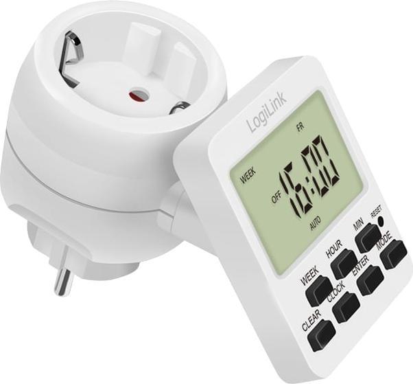 Produktbild LogiLink Digitale Zeitschaltuhr mit drehbarem Display (CEE 7/4)