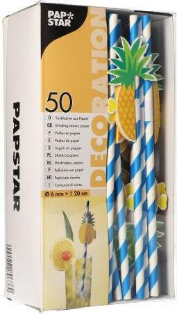 Produktbild Papstar Papiertrinkhalm "Pineapple" (50 x)