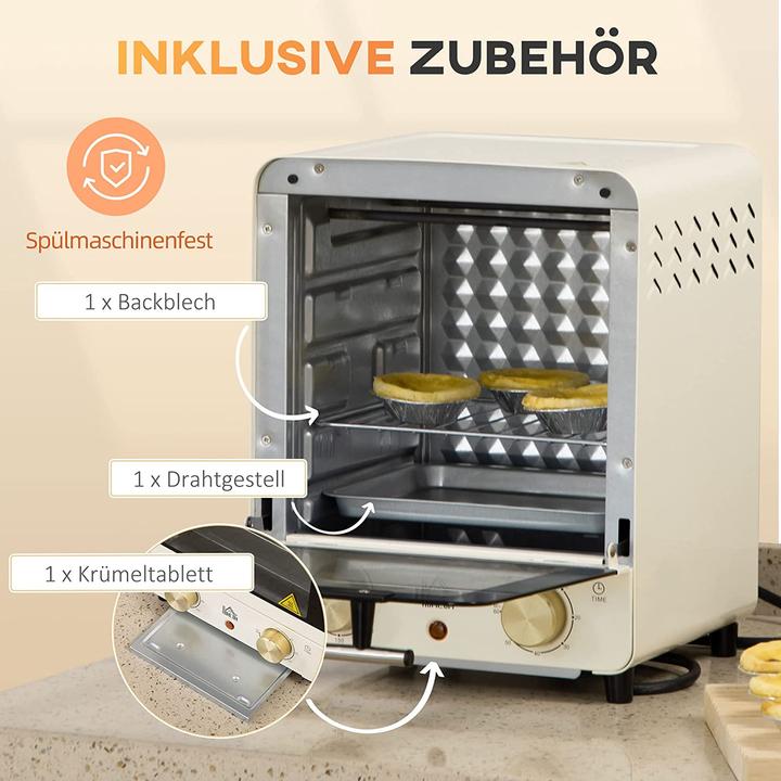 Actual product image Homcom Minibackofen 15L