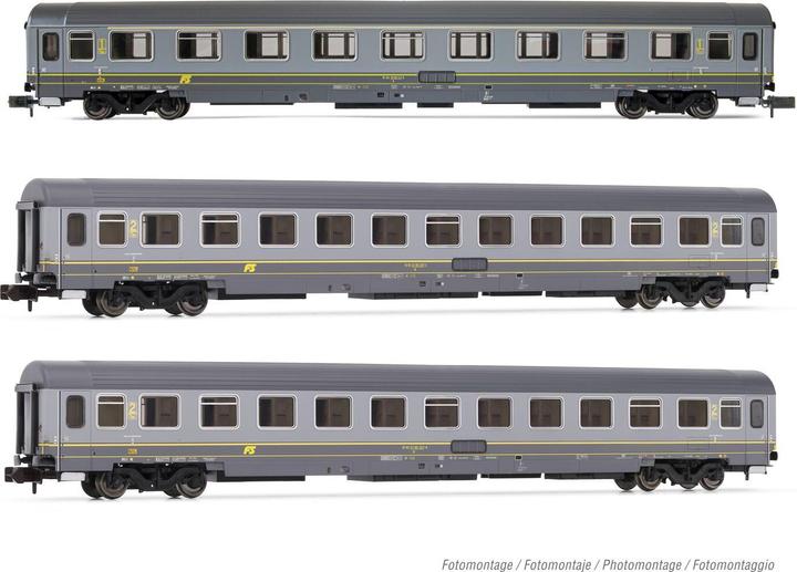 Image du produit Hornby FS 3 voitures voyageurs UIC-Z1 A + 2B grises ép. V (Voie N)