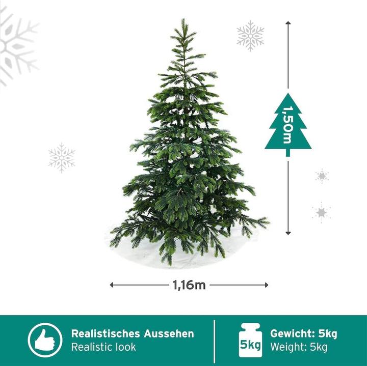 Produktbild Gartenpirat Künstlicher Weihnachtsbaum, 150cm (150 cm)