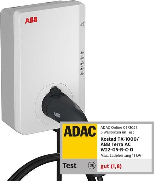 Actual product image ABB Terra AC (Type 2, 22 kW, 32 A, Hard wired)