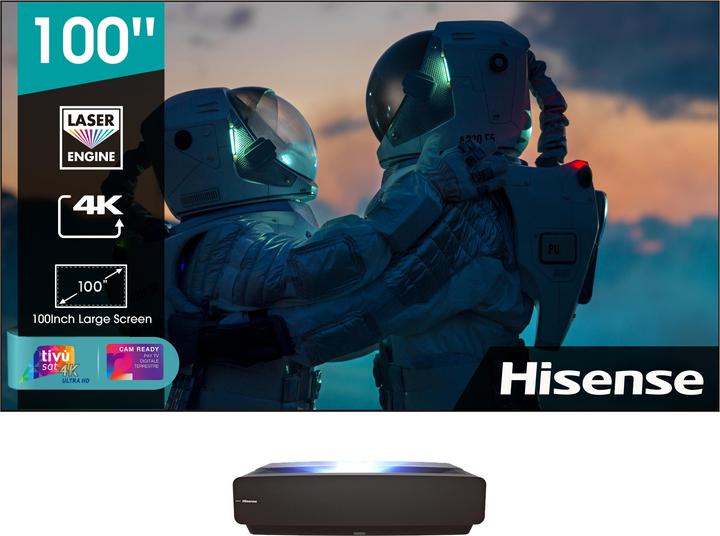 Actual product image Hisense 100L5F-D12 including screen (4K, 2700 lm)