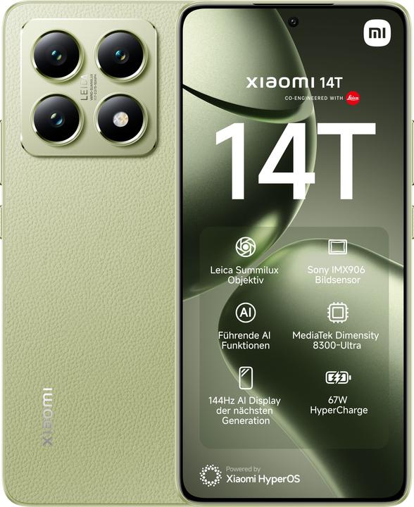 Actual product image Xiaomi 14T + Curved Gaming Monitor 30" Launch Bundle (256 GB, Lemon Green, 6.67", Dual SIM, 50 Mpx, 5G)