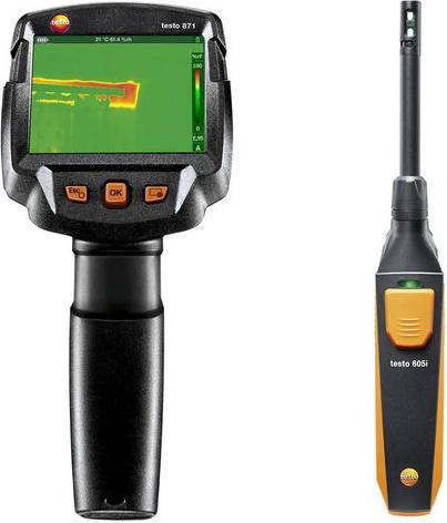 Actual product image Testo 871s Building diagnosis set Thermal imaging camera -30 to +650 °C 240 x 180 pixels 9 Hz