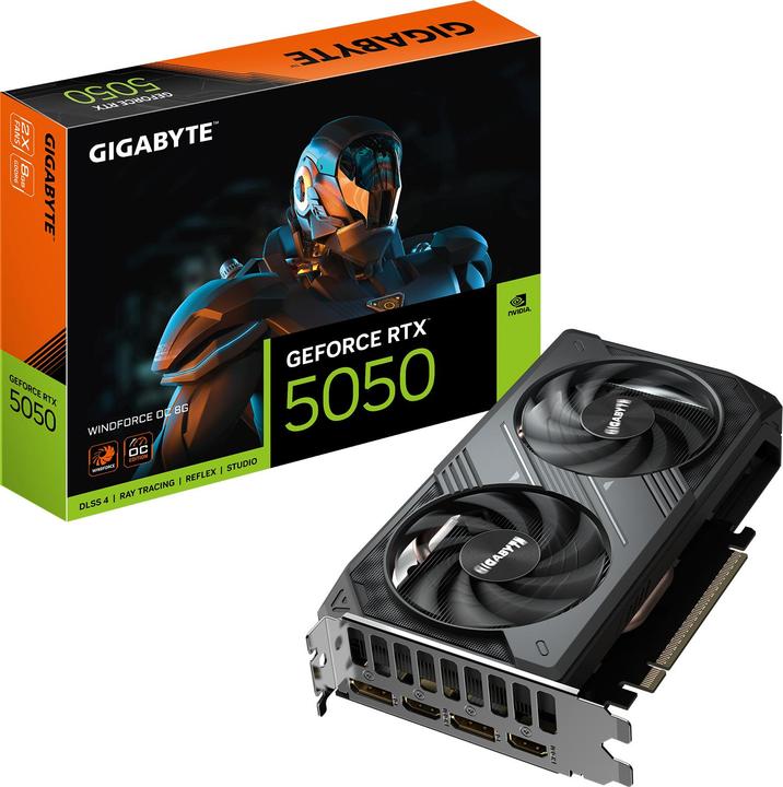 Produktbild Gigabyte GeForce RTX 5050 WINDFORCE OC 8G, 8192 MB GDDR6 (8 GB)