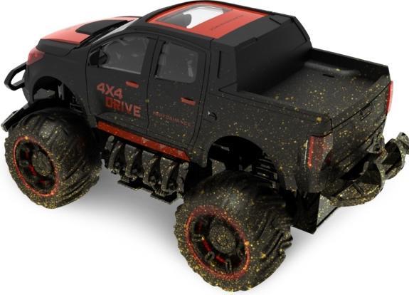 Image du produit MCU Fjernstyret Mud Off-Road Truck 1:18 Sort/Rød, 2.4G