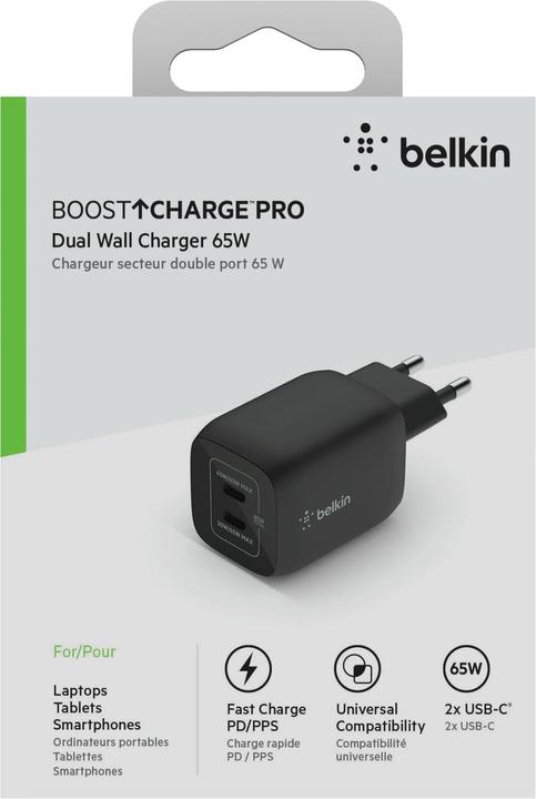 Produktbild Belkin Boost Charge Pro 2-Port GaN Charger (65 W)