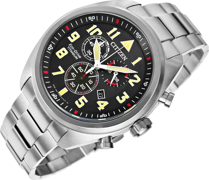 Immagine prodotto Citizen AT2480-81E Cronografo Eco-Drive Super Titanio 43 mm (Cronografo, 43 mm)