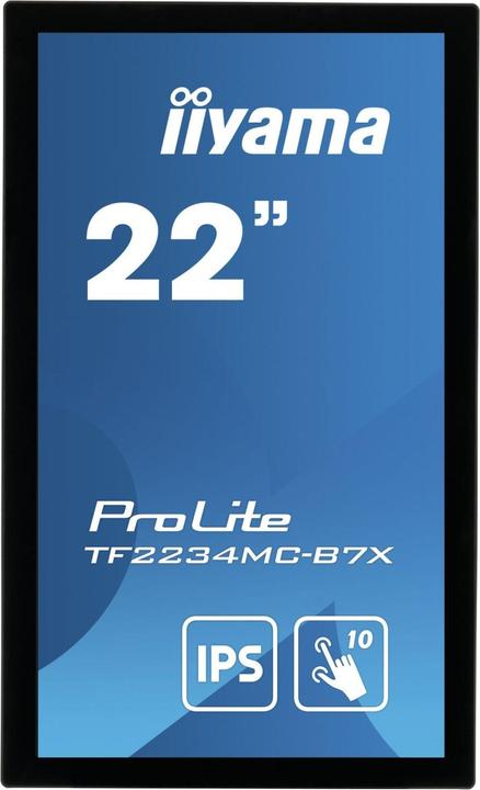 Immagine prodotto iiyama 21,5 pollici IPS 1920 x 1080 10 Point Touch Anti-Fingerprint 1000:1 305 cd (1920 x 1080 pixel, 22")
