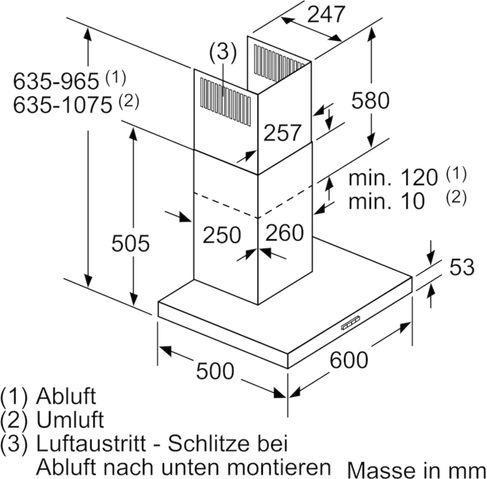 Image du produit Siemens LC66BBM50 (Hotte murale)