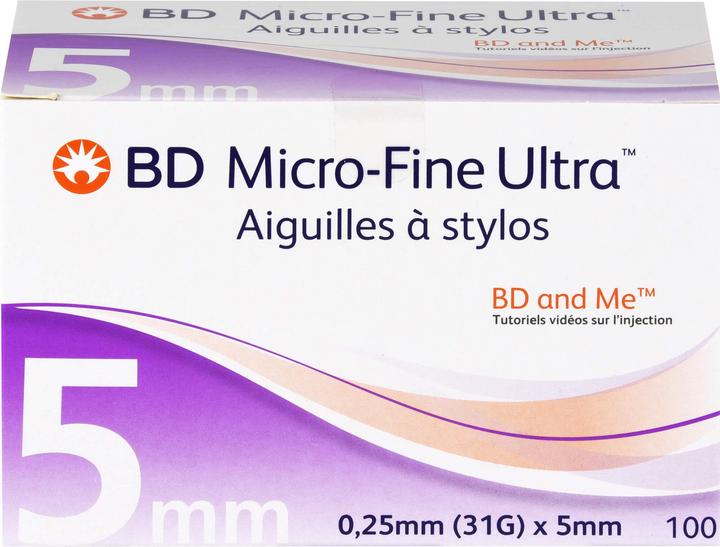 Actual product image BD Micro-Fine Ultra Pen needles 0.25x5mm, 100 pcs KAN