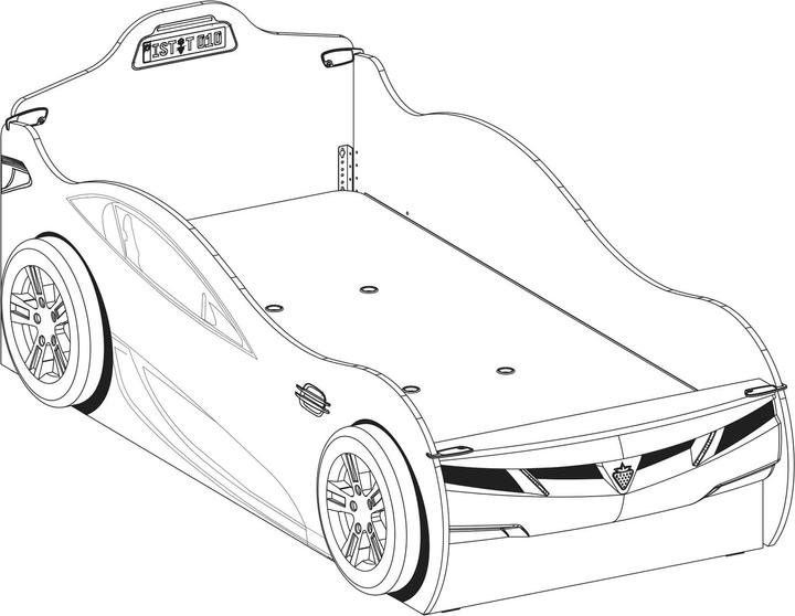 Actual product image Cilek Car bed Coupe for 2 (90 x 190 cm)