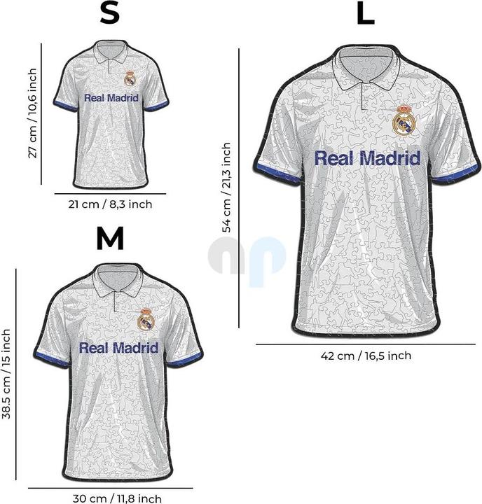 Produktbild Iconic Real Madrid CF - Trikot - Holz Puzzle Grösse L (500 Teile) (500 Teile)