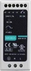 Moxa MDR-60-24 - DIN-rail 24 VDC power supply with 60W2.5A, 85 to 264 VAC, or 120 to 370 VDC inpu
