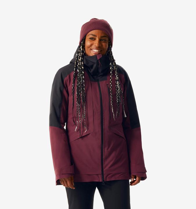 Produktbild Wedze Skijacke Damen vielseitig und warm - FR100 bordeauxrot/schwarz (XL)