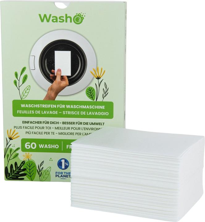 Actual product image Washo Washing strips (60 Washing cycles, Washcloths)