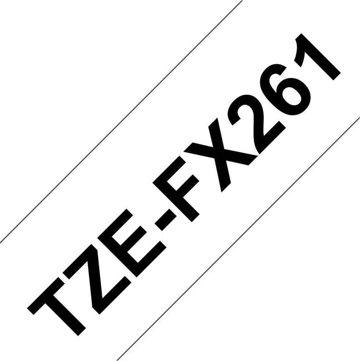 Produktbild Brother Flexitape lamin. schwarz/weiss TZe-FX261 zu PT-550 (3.60 cm, Schwarz)