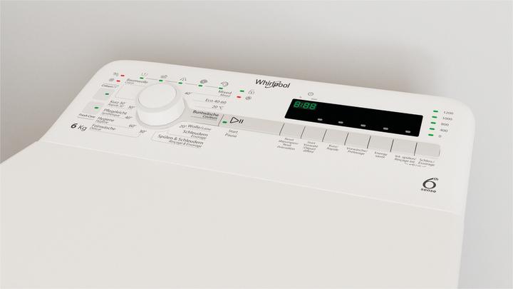 Image du produit Whirlpool TDLR 612C CH N (6 kg, Vers le haut, Fiche CH)
