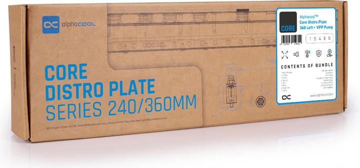 Image du produit Alphacool Core Distro Plate 360 gauche avec pompe VPP