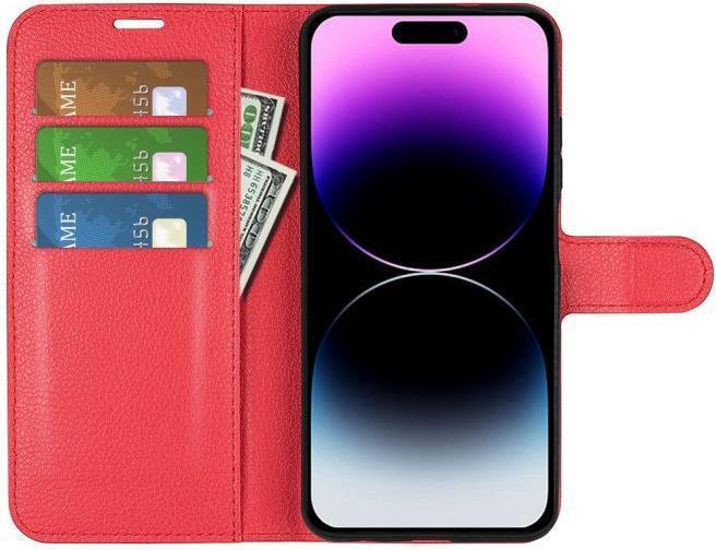 Produktbild MU Classic Litchi Leder Bookcover Series (Apple iPhone 15 Pro Max)
