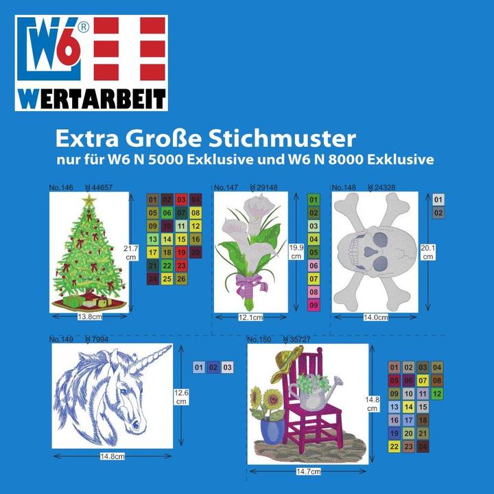 Produktbild W6 Stickmaschine N 8000 Exklusive (150 x 250 mm)