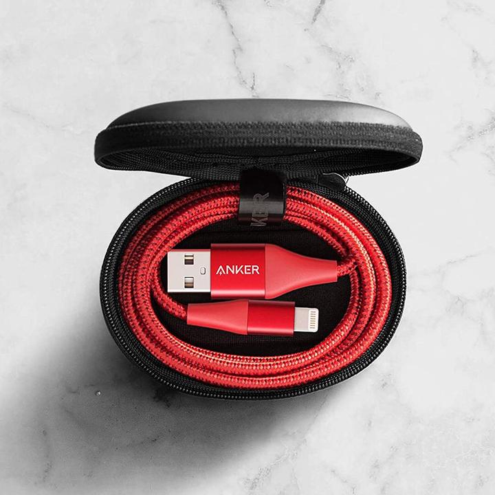 Immagine prodotto Anker - stabiles Lightning Kabel 0,9 Meter, Powerline+ II, rot (MFI) (0.90 m)
