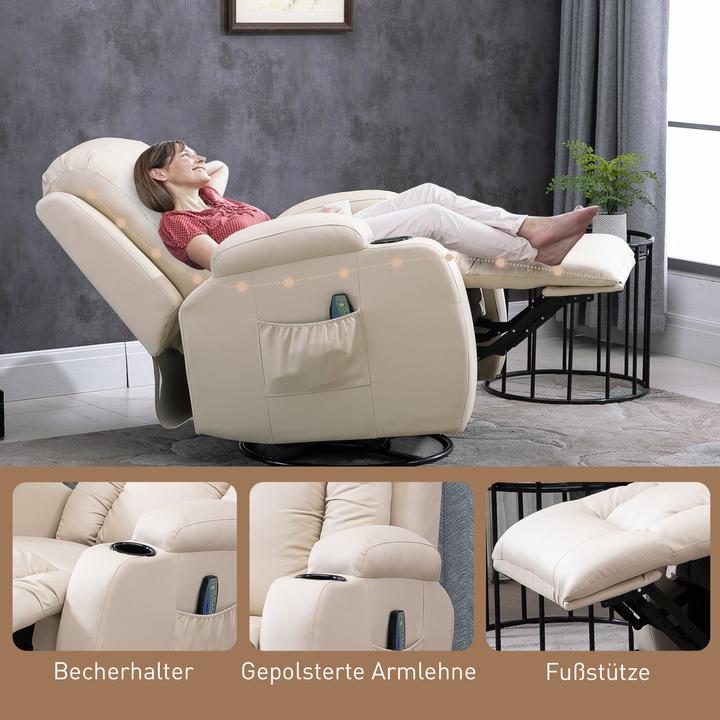 Actual product image Homcom Massage chair with rocking function and heat function