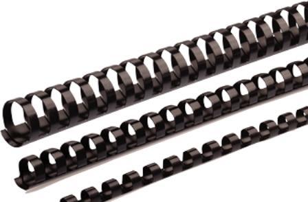 Actual product image Fellowes Binder spine 22mm, 21 rings, black, 50 pcs.