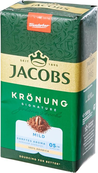 Jacobs Krönung MILD coffee, ground Arabic beans mild 500.0 g (500 g, Light roast)