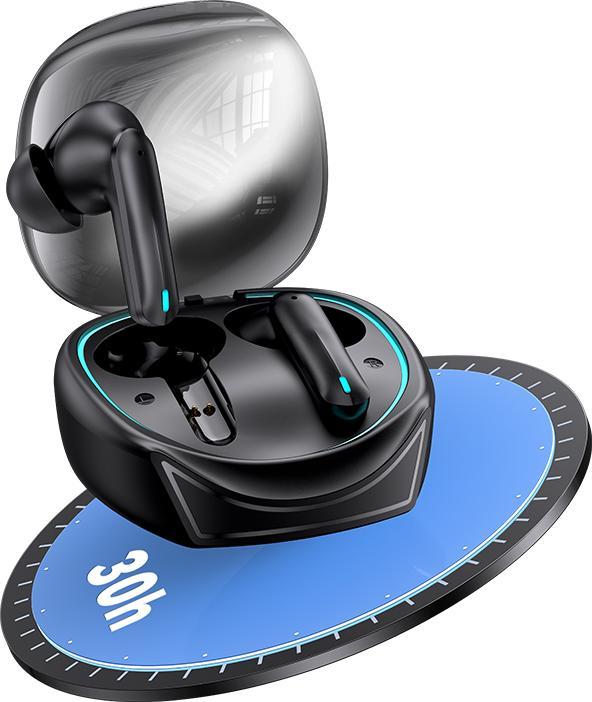 Actual product image Usams Dual-Mic Gaming Wireless Headphones - Black (Wireless)