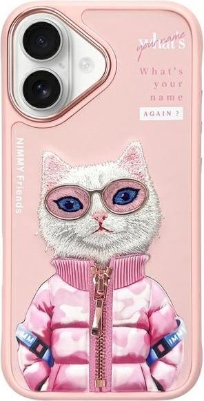 Nimmy case iPhone 16 6.1" pink Cool&Cute 2.0 Cat (Apple iPhone 16)