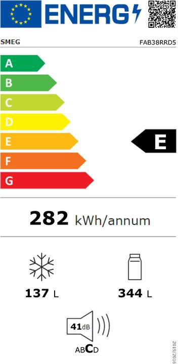 Etichetta energetica Smeg Fab38rrd5 (481 l)