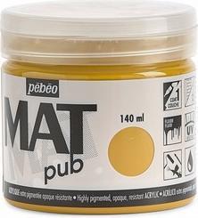 Actual product image Pebeo Acrylic Mat Pub (Yellow Ochre, 140 ml)