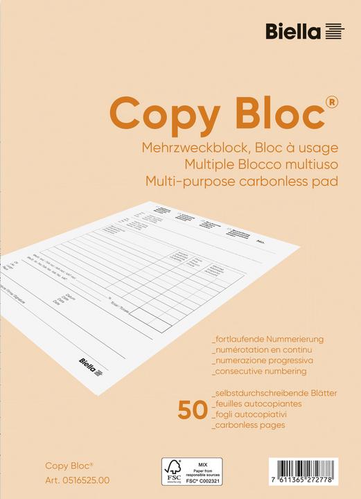 Produktbild Biella Durchschreibeblock (50 x)